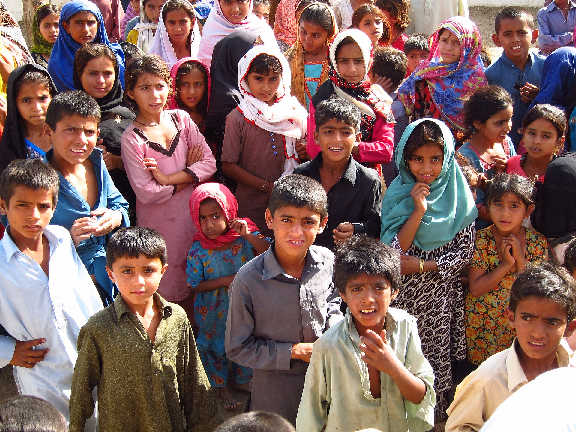 Children in a village in Sindh, Pakistan