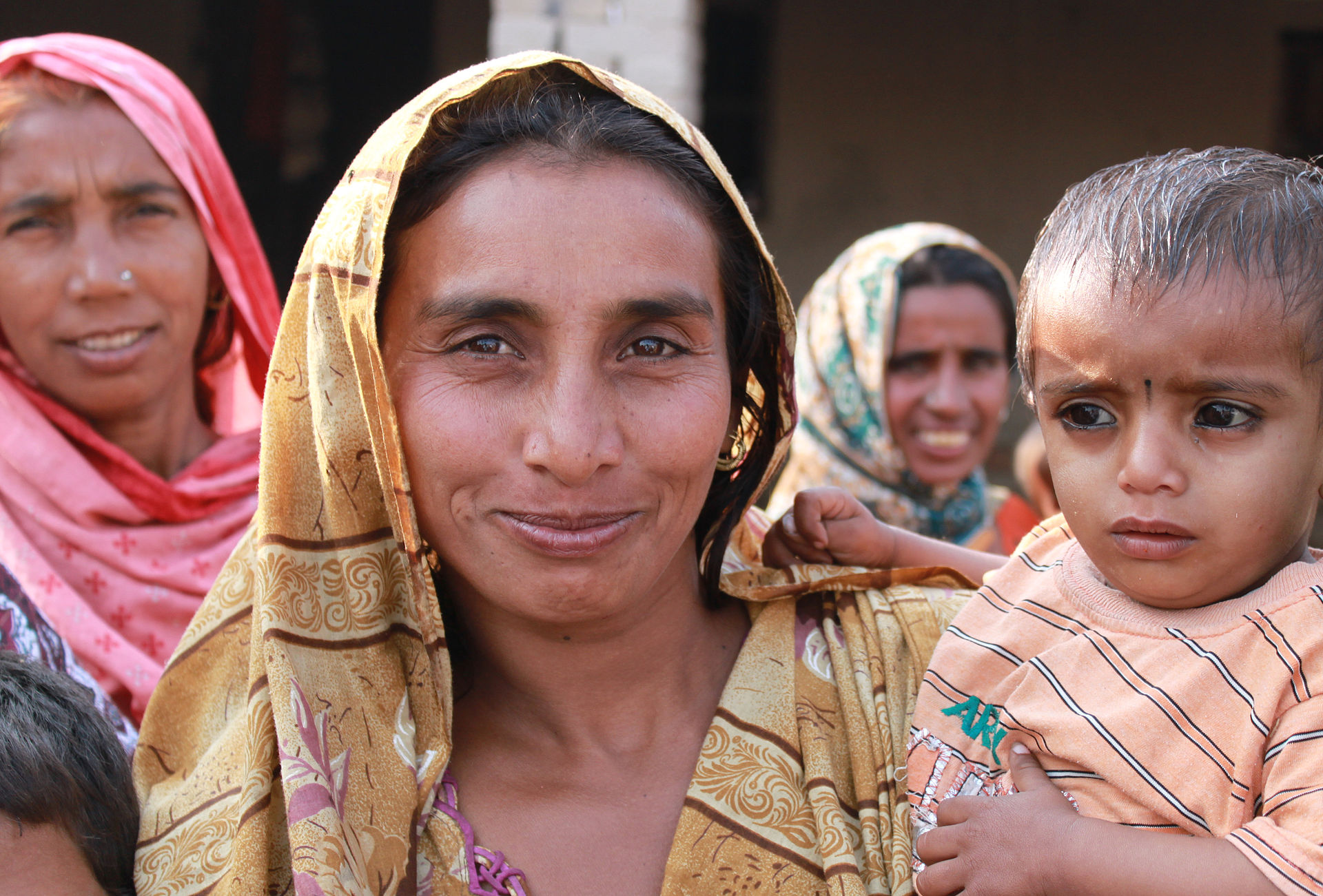 A mother with her son in Sindh, Pakistan