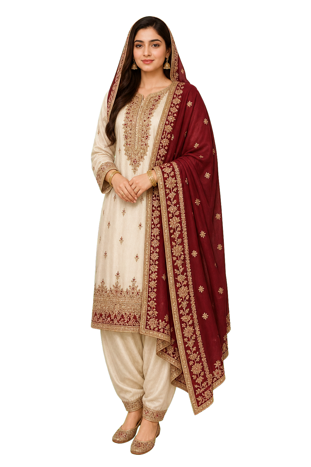 Pakistani woman in traditional dress